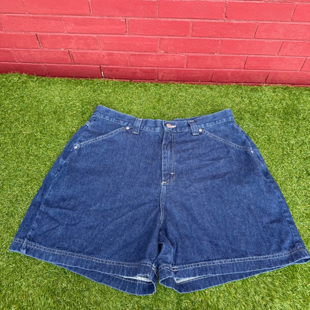 Vintage Y2K Riders by Lee Dark Wash High Rise Denim Jean Shorts Womens 16 Mom
